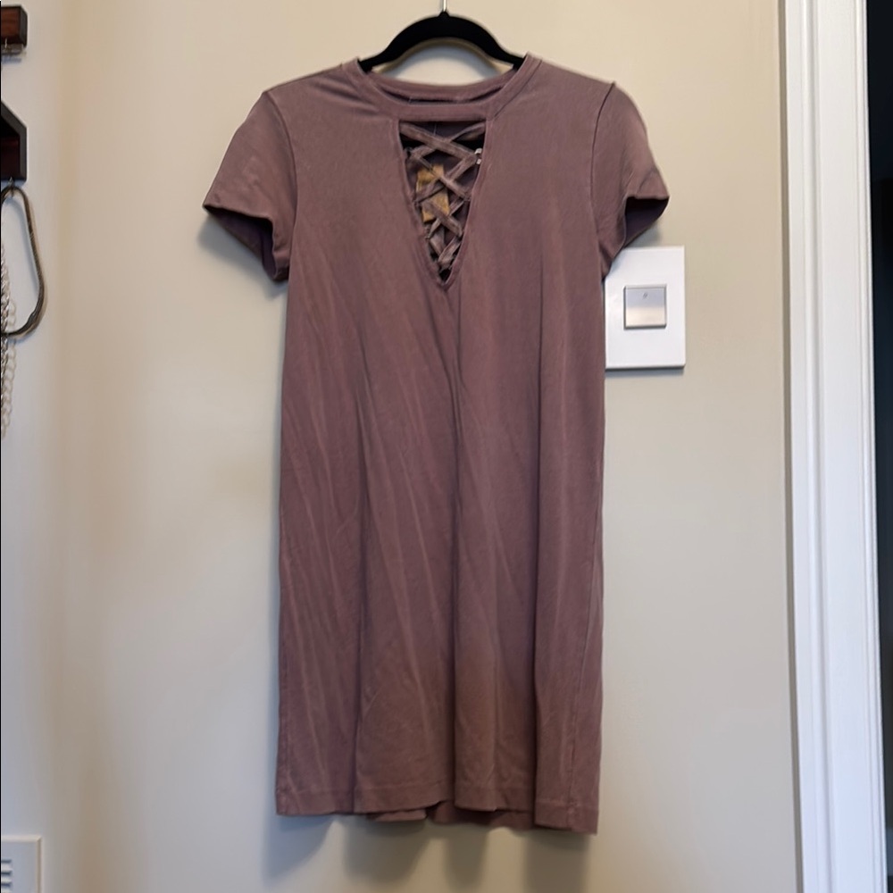 American Eagle Mauve Short Sleeve Dress